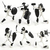 FortiTrust 6 Pack T13 Action Figure Set, Skeleton Action Figure Mini Skeletons for Halloween Decorations Dummy 13, Titan 13, Skeleton Toy