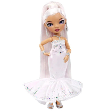 2022 Holiday Edition Roxie Rainbow High Doll with Multicolor Hair and Iridescent Gown