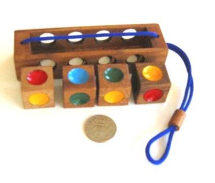 Crazy Four Brain Teaser Wooden Puzzle