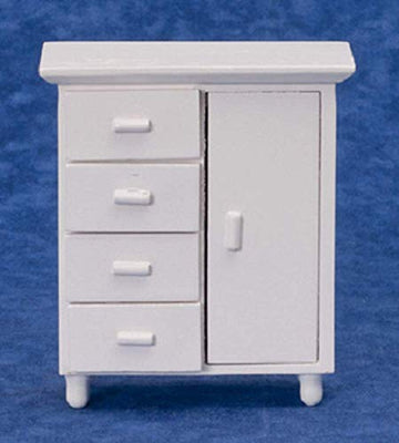 Dollhouse Miniature 1:12 Scale White Baby Wardrobe #M0394