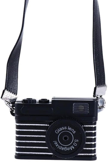 Black Mini Camera for Dolls, Dollhouse Miniature Digital SLR Camera, Vintage Style, Wall Decor Miniature Bedroom Mini Furniture Accessory,Plastic