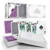 Copag Unique Luxury Black/Purple Poker Size Standard Index 2 Deck Setup