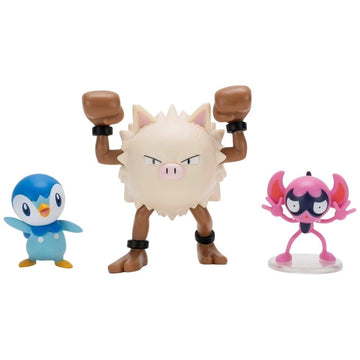 Pokémon PKW4088 Battle Figure Set - Bähmon, Plinfa, Rasaff, Official Figure Set