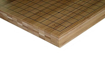 3/4" Reversible Solid Bamboo 19X19 Go Game and 13x13 Quick Game Board