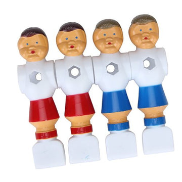4 PCS Old Style Foosball Soccer Table Men Player (Red and Blue)