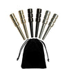 WE Games King-Sized Ultimate Cribbage Pegs - Set of 6 (2 Brass, 2 Silver, 2 Black)