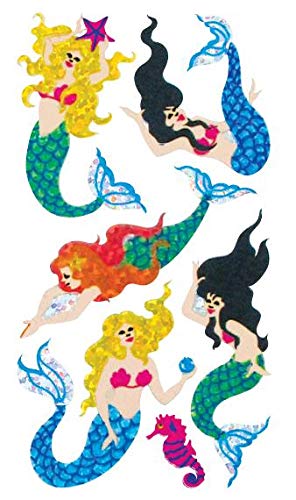 Bulk Roll Prismatic Stickers, Mermaids (50 Repeats)