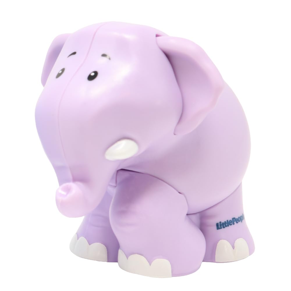 Fisher-Price Replacement Parts Little People Noah's Ark Zoo Safari Jungle Animals Playset JLV11 - Replacement Set of Purple and Blue Elephant Figures