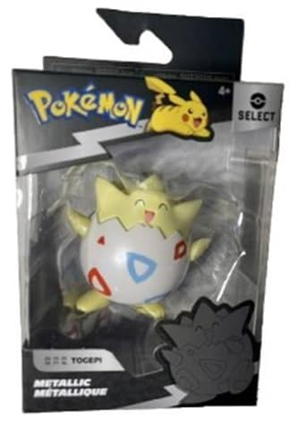 Pokemon Select Metallic Battle Action Figure - 3-inch Battle Figures with Special Metallic Finish (Togepi)