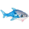Rhode Island Novelty Cuddly Sequin Great White Shark, Soft Marine Life Stuffed Animal for Kids, 10 Inch