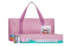 C&H Solutions American Mahjong Set,Mahjong Tiles Set,Purple Pink PU Carrying Bag,166 Premium Tiles,4 All-in-One Rack/Pushers,Western Mahjong