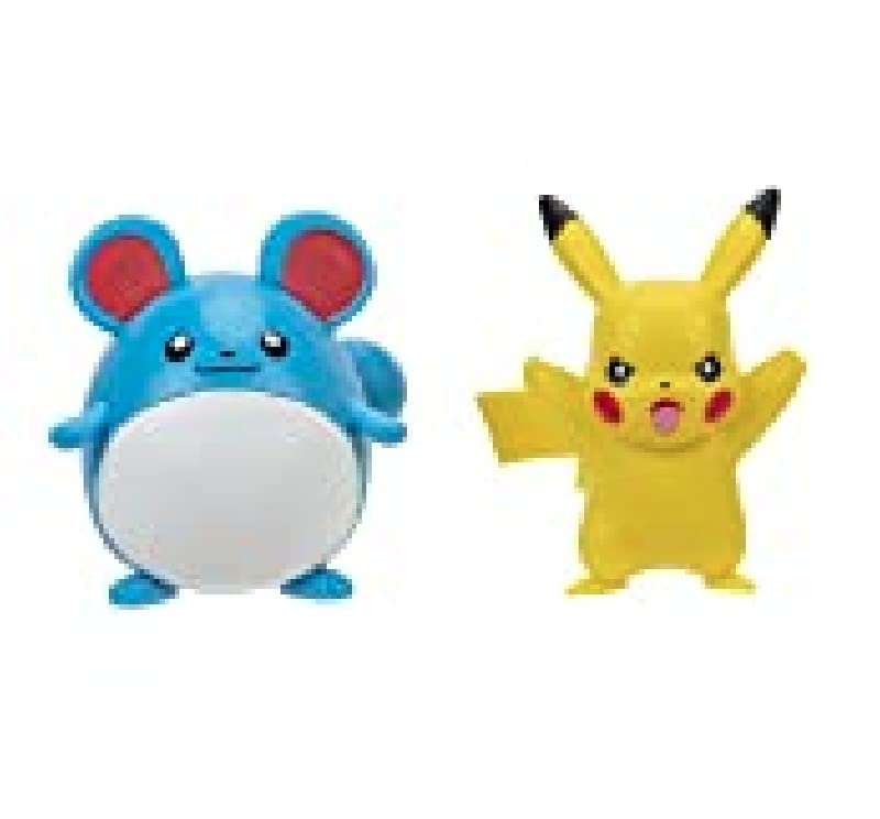 Pokémon Pokemon Figure Toy 5 cm Pikachu & Marill Battle Figure New 2023 - Officially Licensed Toy, Purple