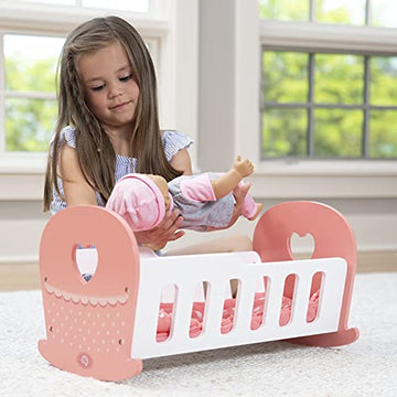 Fat Brain Toys Emery's World - Pretend & Play Cradle for 12 to 16 inch Dolls