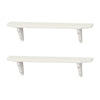 2Pcs White 1:12 Scale Miniature Dollhouse Wall Shelf, Modern Storage Wall Shelf for Kitchen Scene, Dollhouse Decor Accessories