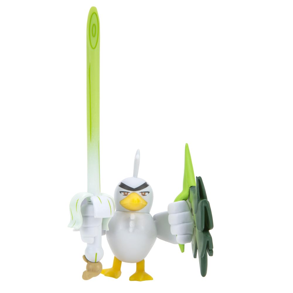 Pokemon Figure Battle Ready! 8-Pack Toy Set - Sword and Shield - 4.5" Ponyta & 2" Pikachu, Eevee, Wooloo, Sneasel, Yamper, Sirfetch'd, Morpeko - Gift
