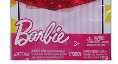 Barbie Doll Fashion Outfit - White and Red Hearts - Shirt and Shimmer / Tulle Skirt - Pink Handbag, Gold Love Necklace #DTW61