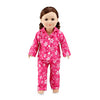 Emily Rose 18 Inch Doll Pink and White Snowflake Pajamas Gift Boxed | USA Brand 2-Piece Holiday PJs for 18" Dolls | Soft Warm Snuggly Doll Sleeping