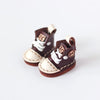 XiDonDon Doll Shoes High Top Handmade Leather Shoes for Ob11,Body9,GSC,Small 1/12bjd Ball Joint Doll Accessories (Dark Brown)