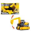 Basic Fun Tonka Mini Steel Classics Excavator - Steel Construction, Movable Grappling Basket, Riding Caterpillars, Classic Yellow Design - Perfect