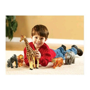 Learning Resources Jumbo Jungle Animals, Animal Toys for Kids, Safari Animals, 5 Pieces, Ages 18 months+
