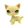 SRJLPS Yellow Cream Short Hair Cat #733 with Magnet Mini Pet Toys Animal Figure