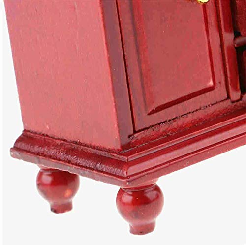 EatingBiting 1:12 Dollhouse Miniature Furniture Wooden Bookcase Sideboard Cabinet Shelf Bookshelf Storage Shelves Organizer Cabinet Storage Shelves