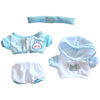 niannyyhouse 20cm Plush Doll Clothes Headband Hoodie Coat Pants Doll Dress Up (Light Blue)