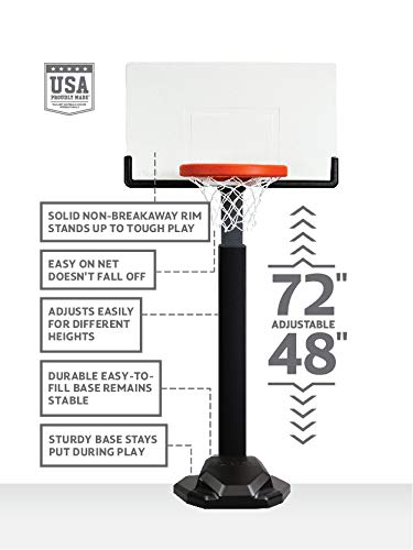 Huplay Pro Large Adjustable Post Basketball Set