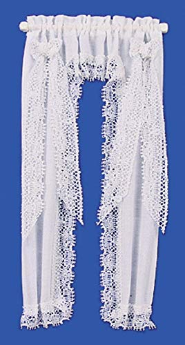 Melody Jane Dollhouse Victorian Princess White Curtains Miniature 1:12 Window Accessory