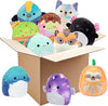 Squishmallows Mystery 3 Pack 8-Inch Plush Set - Official Jazwares Stuffed Animals Bundle, Soft Collectible Toys, Surprise Characters Gift for Kids