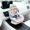 Doll Car Seat for 17cm Dolls, Cute Toy Car Seat with Clip and Removable Magnetic Base Stand, Car Interior Decor for Doll Toy Ornament Display (Blue