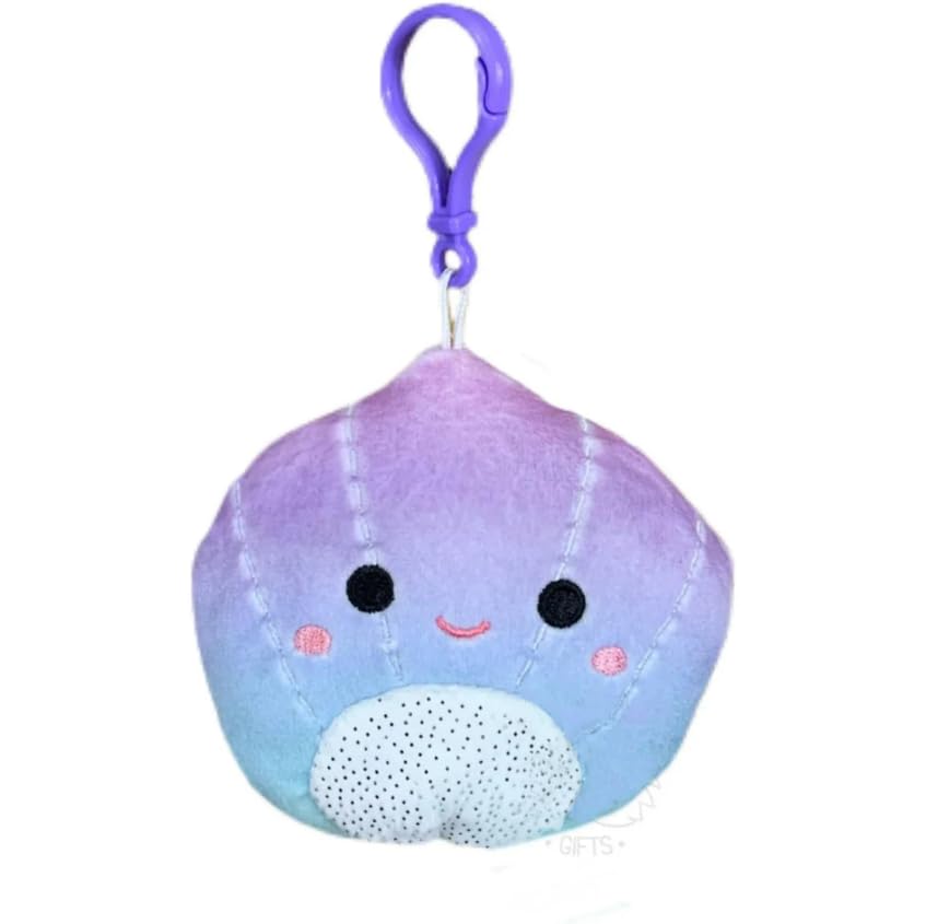 Squishmallows 3.5 Inch Clip-On Shauna the Seashell Plush Toy