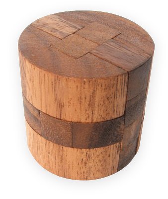 Round Diamond Brain Teaser Wooden Puzzle