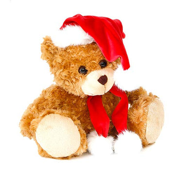 Plushland Adorable Soft and Hairy Santa Teddy Bear, Stuffed Animal Holiday Toys Christmas Accessories - A Perfect Toy Gift for Kids (6 Inches, Xmas