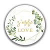 2"" Round Greenery S'More Love Wedding Favor Sticker (40 Labels)