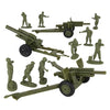 BMC CTS WW2 US Howitzer Artillery & Crew 12pc OD Green Plastic Army Men Playset