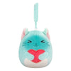 Squishmallows Sigrid Siamese Cat Valentine Plush Clip, 3.5 Inch