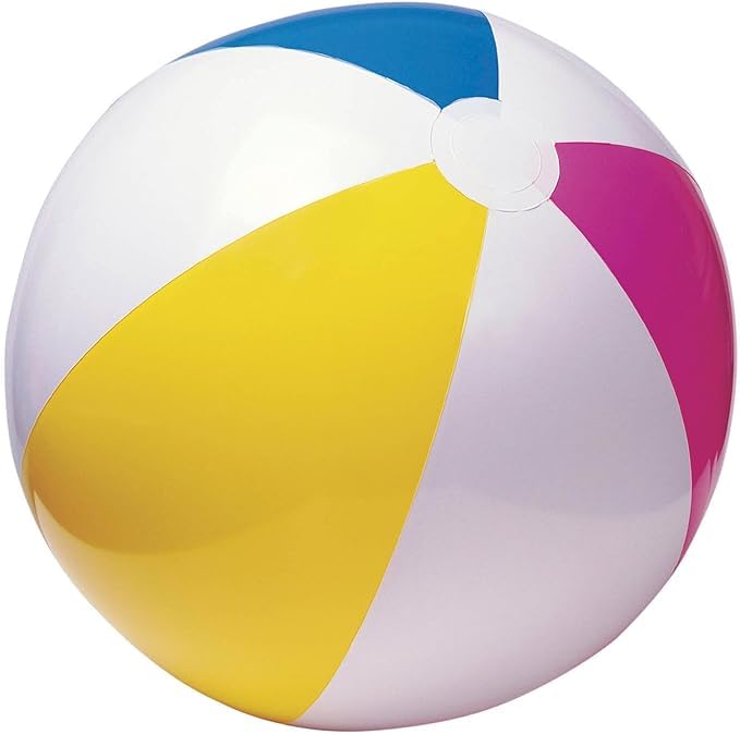 Happy Hippo 22" Beach Ball (Pack of 3), Inflatable Beach Balls, Swimming Pool Toys, Classic, Pastel