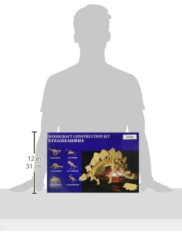 Puzzled Natural Wood 3D Puzzles Big Stegosaurus 51 Pieces