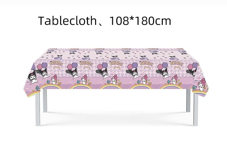 HABITZ 2pcs Children Birthday Party Tablecloth Table Cover,Children Birthday Supplies Decorations (2)
