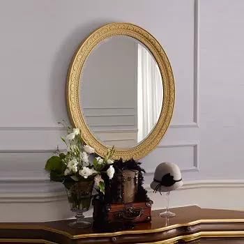 Gold 1/12 Miniature Mirror Dollhouse Decoration Accessories, DIY Doll House Kit