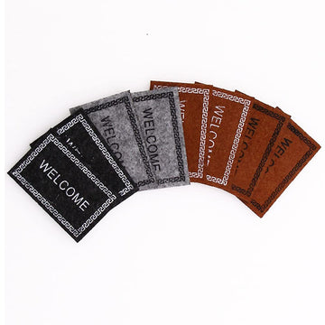 8Pcs 1:12 Miniature Dollhouse Carpet Welcome Dollhouse Rugs Non-Woven Mini Carpet Mats Dollhouse Furniture DIY Decoration Accessories, 4 Colors