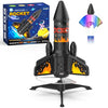 Ovaasy Rocket Launcher for Kids, 200 ft Self Launching Motorized Rocket Toy with LED and Safety Parachute Land, Outdoor Toys Cool Birthday for Boys