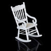 SXFSE Doll House Rocking Chair, 1:12 Scale Wooden Dollhouse Accessories Miniature Funiture Decor Model