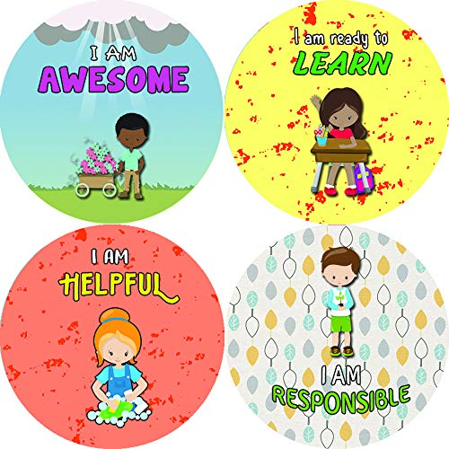 Creanoso Motivational Stickers for Kids - Positive Encouragement (20-Sheet) - Assorted Designs for Children - Classroom Reward Incentives for Students