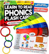 Phonics Flash Cards with Proven Spaced Repetition Learning System - Learn to Read in 20 Phonic Stages - Digraphs CVC Blends Long Vowel Sounds Phonics