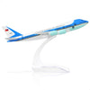 QIYUMOKE 1/400 for Air Force One VC-25A Boeing 747 Diecast Model Airplane with Display Stand, 6-Inch Metal Airliner Model for Aviation Collectors