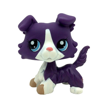 CFCLLBR #1676 Mini Pet Toys Purple Collie Dog Animal Figure