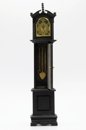 Classics by Handley Dollhouse Miniature Grandfather Clock (Black)