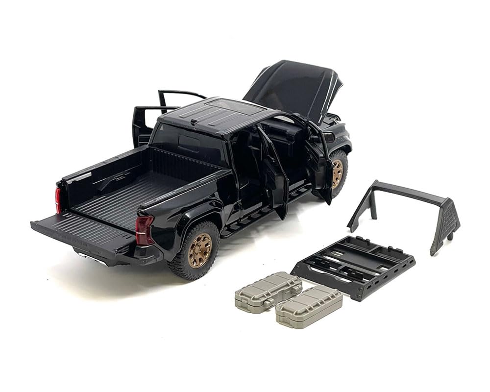MiJo Exclusives Toyota Tacoma Trailhunter Diecast Model, 1:24 Scale, 2025 (Black)